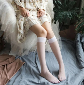 High Quality Wholesale Spring Solid Tights Pattern Lolita Teen Tube School Socks for Boys and Girls