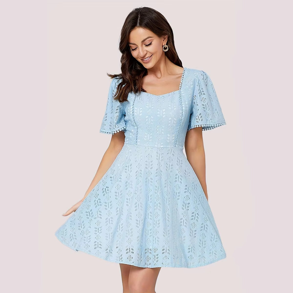 TICOSA Party Dress Sexy Evening Women's Club Dress Plus Size Latest Western Pattern Ladies Evening Lace Dress